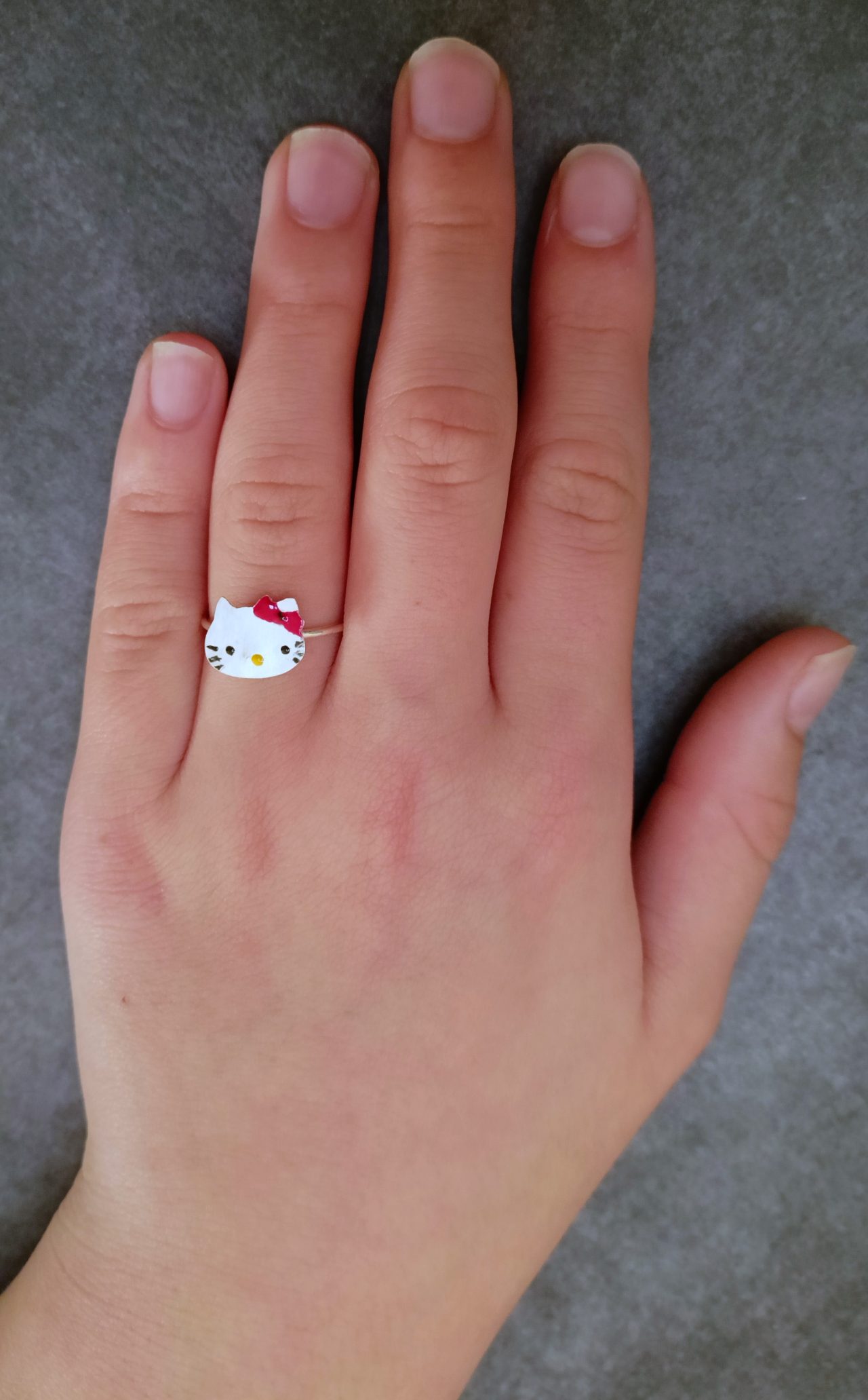 Παιδικό δαχτυλίδι Hello Kitty! alt=''Χειροποίητο παιδικό δαχτυλίδι'' alt=''handmade children ring'' alt=''παιδικό κόσμημα'' alt=''children jewelry'' alt=''χειροποίητα κοσμήματα'' alt=''handmade jewelry'' alt=''κοσμήματα'' alt=''jewelry'