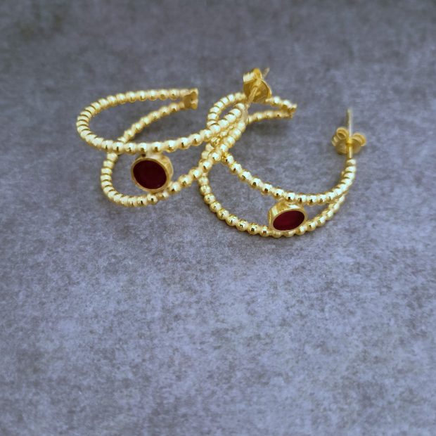 Επιχρυσωμένα σκουλαρίκια Ερμιόνη
alt=''ασημένιοι κρίκοι
alt=''silver hoops''
 alt=''χειροποίητα σκουλαρίκια'' alt=''handmade earrings'' alt=''γυναικείο κόσμημα'' alt=''woman jewelry'' alt=''χειροποίητα κοσμήματα'' alt=''handmade jewelry'' alt=''κοσμήματα'' alt=''jewelry''