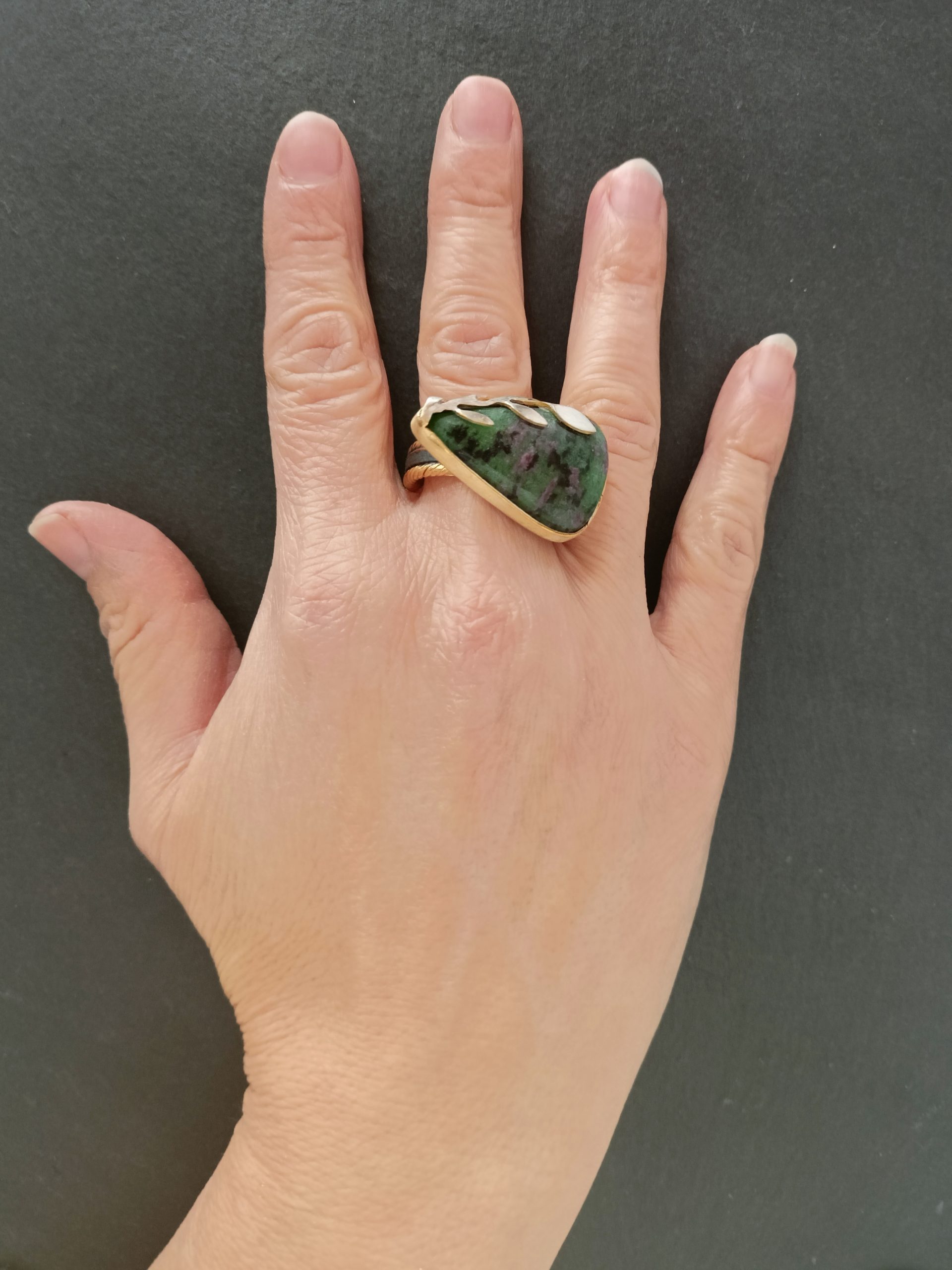 Δαχτυλίδι ασήμι 925 επιχρυσωμένο Ανθή!