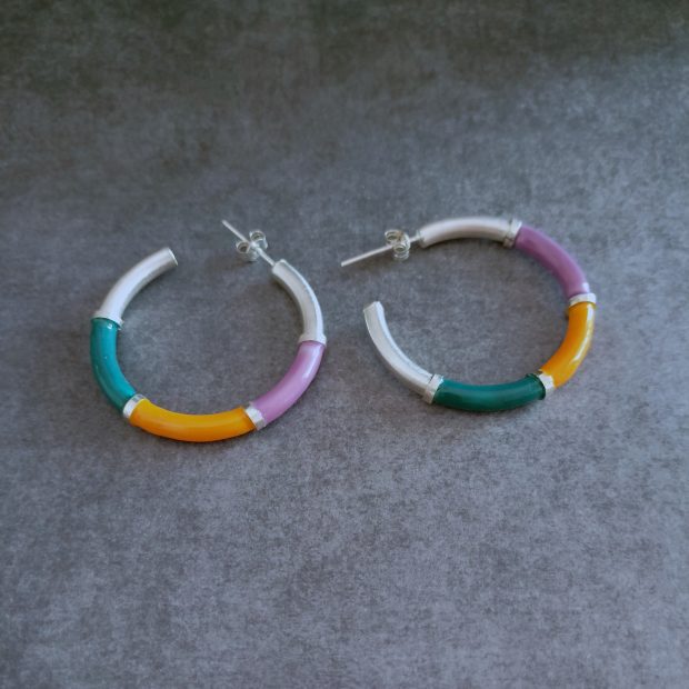 Ασημένιοι 925 κρίκοι Ινώ alt=''χειροποίητα σκουλαρίκια'' alt=''handmade earrings'' alt=''γυναικείο κόσμημα'' alt=''woman jewelry'' alt=''χειροποίητα κοσμήματα'' alt=''handmade jewelry'' alt=''κοσμήματα'' alt=''jewelry''