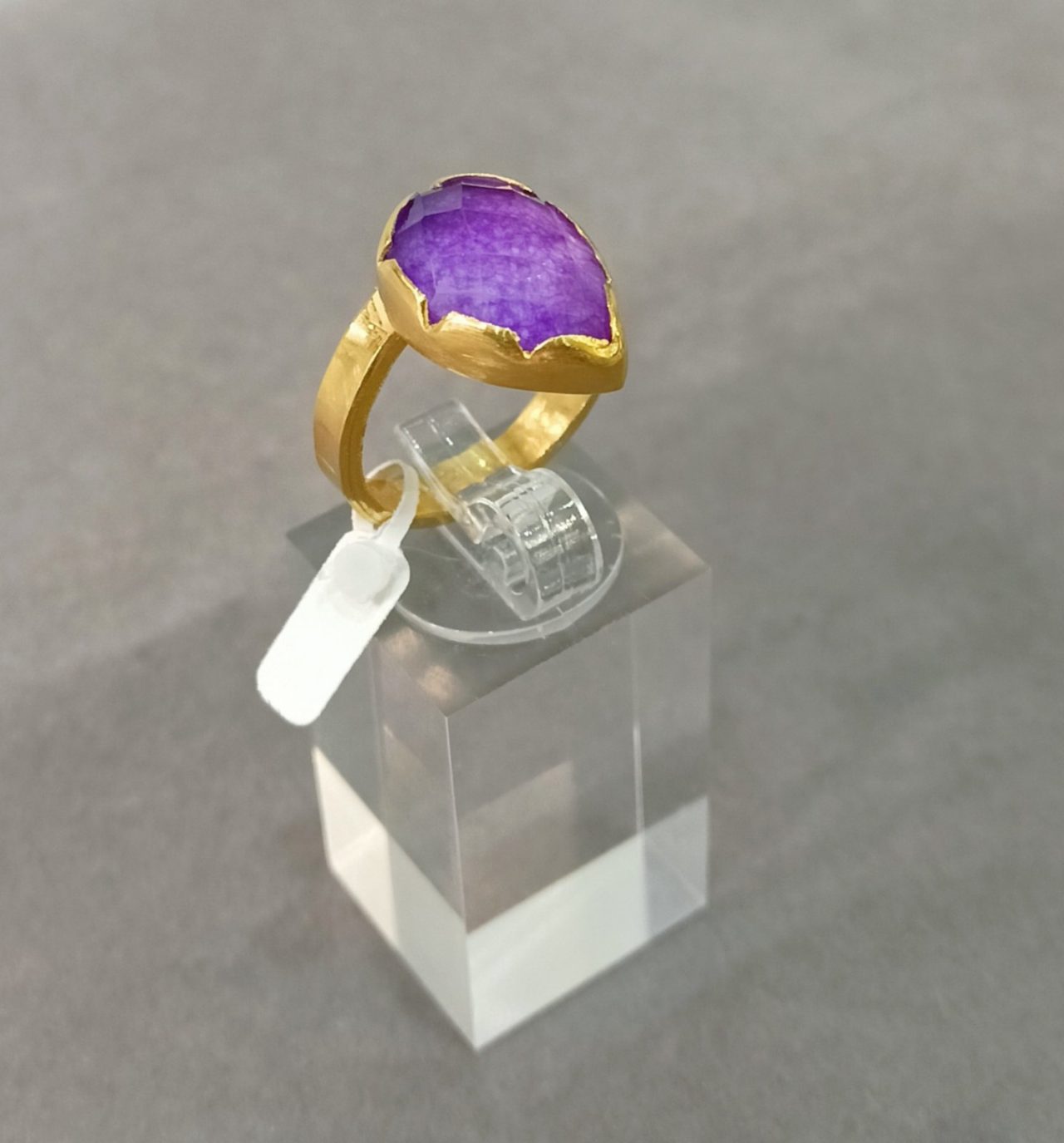 Handmade gold plated 925 ring with amethyst Agathoniki 3 alt="Χειροποίητο επιχρυσωμένο 925 δαχτυλίδι με αμέθυστο Αγαθονίκη"